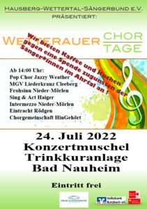Plakat der Wetterauer Chortage